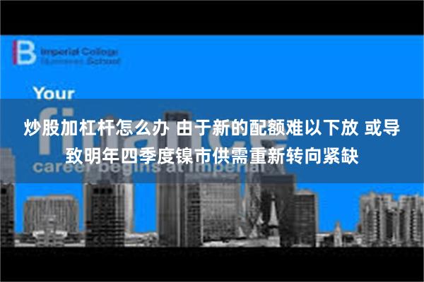 炒股加杠杆怎么办 由于新的配额难以下放 或导致明年四季度镍市供需重新转向紧缺